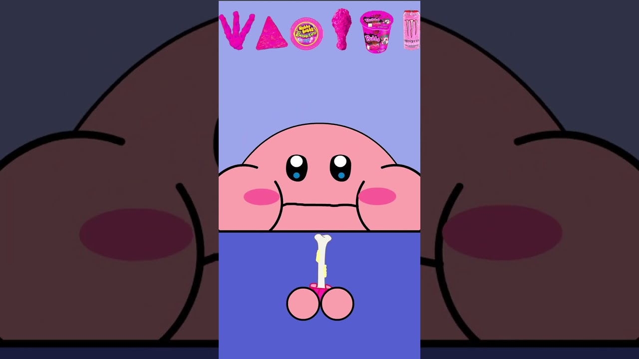 Kirby Animation - Spicy Pink Food ASMR MUKBANG 