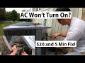 AC won't turn on?  Common Solution is the Run Capacitor on Outside Condenser Unit - How to Fix