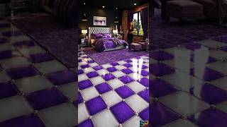 SATISFYING Purple & White Checkered Epoxy Floor Transformation! 💜✨ ASMR