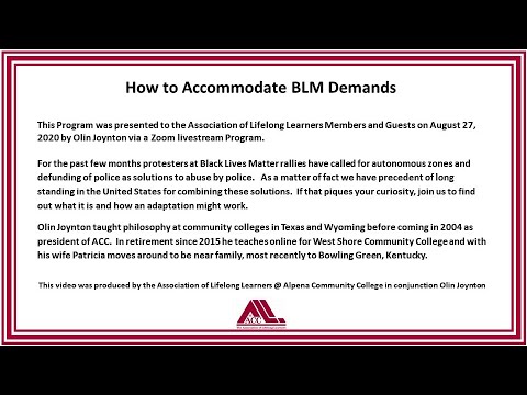 How to Accommodate BLM Demands