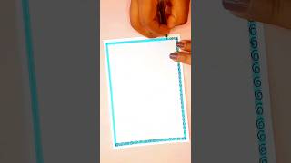 Front page design/ Blue border design idea-4 🌈️ for school project, notebook, journal #shorts #diy