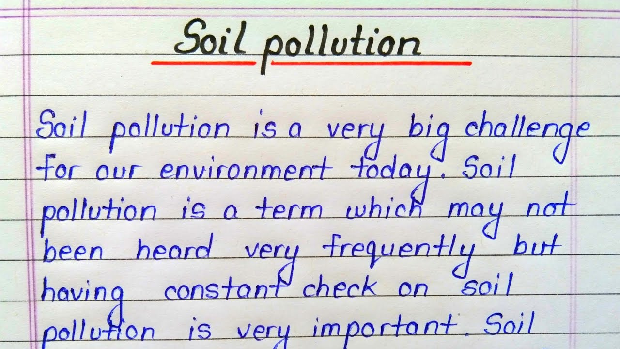 big essay on soil pollution
