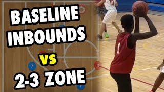 Baseline Inbounds Plays vs 2-3 Zone Defense