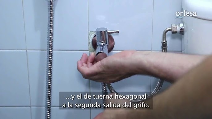 Grifo higiene íntima con instalación sin obra. Grifo sustituto del bidet.  Grifo para wc. Sólo agua fría