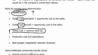CIMA P2 - 10 Transfer pricing