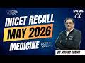 Medicine Recall | INICET May 2026 || Dr Arvind Kumar