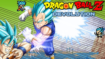 Dragon Ball Z Devolution: SSJGSSJ Goku vs. SSJGSSJ Vegeta!