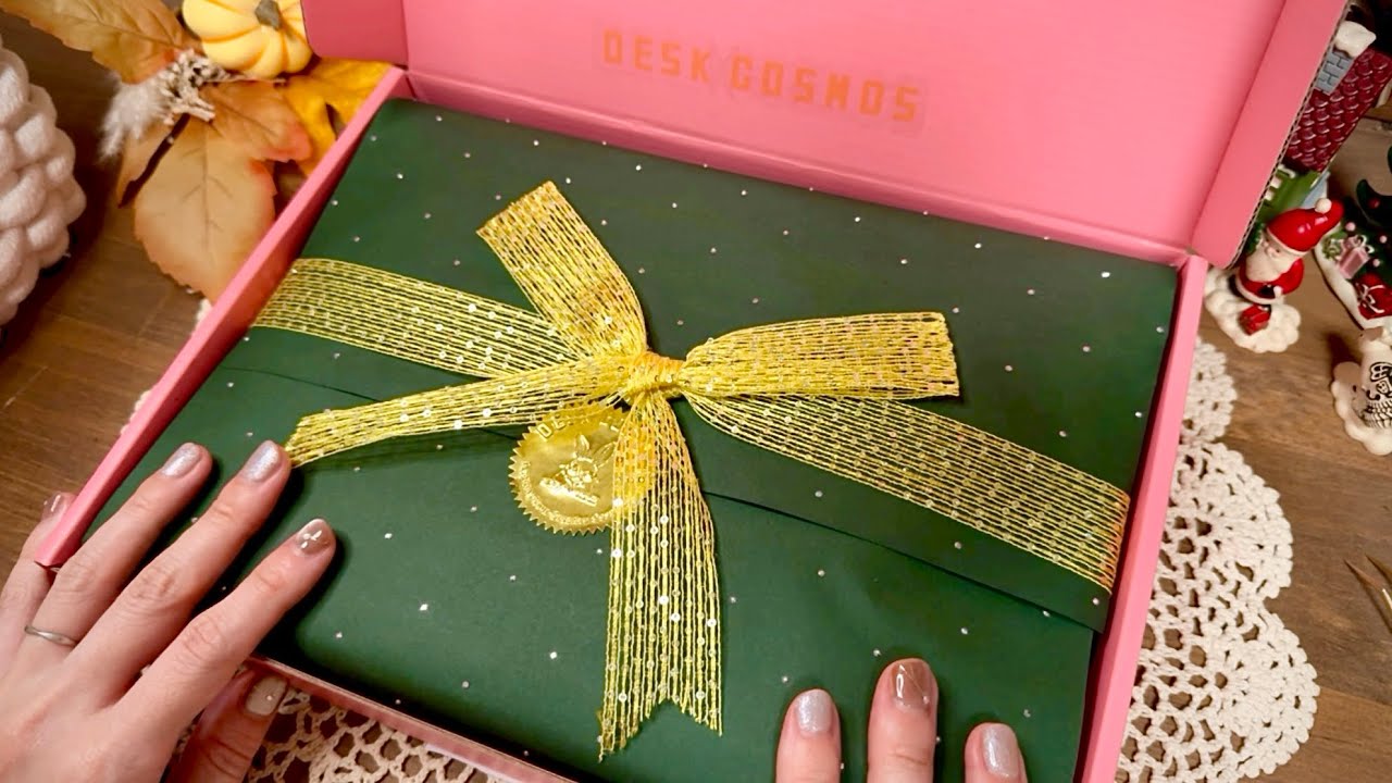 Unboxing｜DESK COSMOSの商品を喋りながら開封していく🌲｜サイトも見せながら詳しくご紹介📱｜コラージュ素材、scrapbooking, paper haul