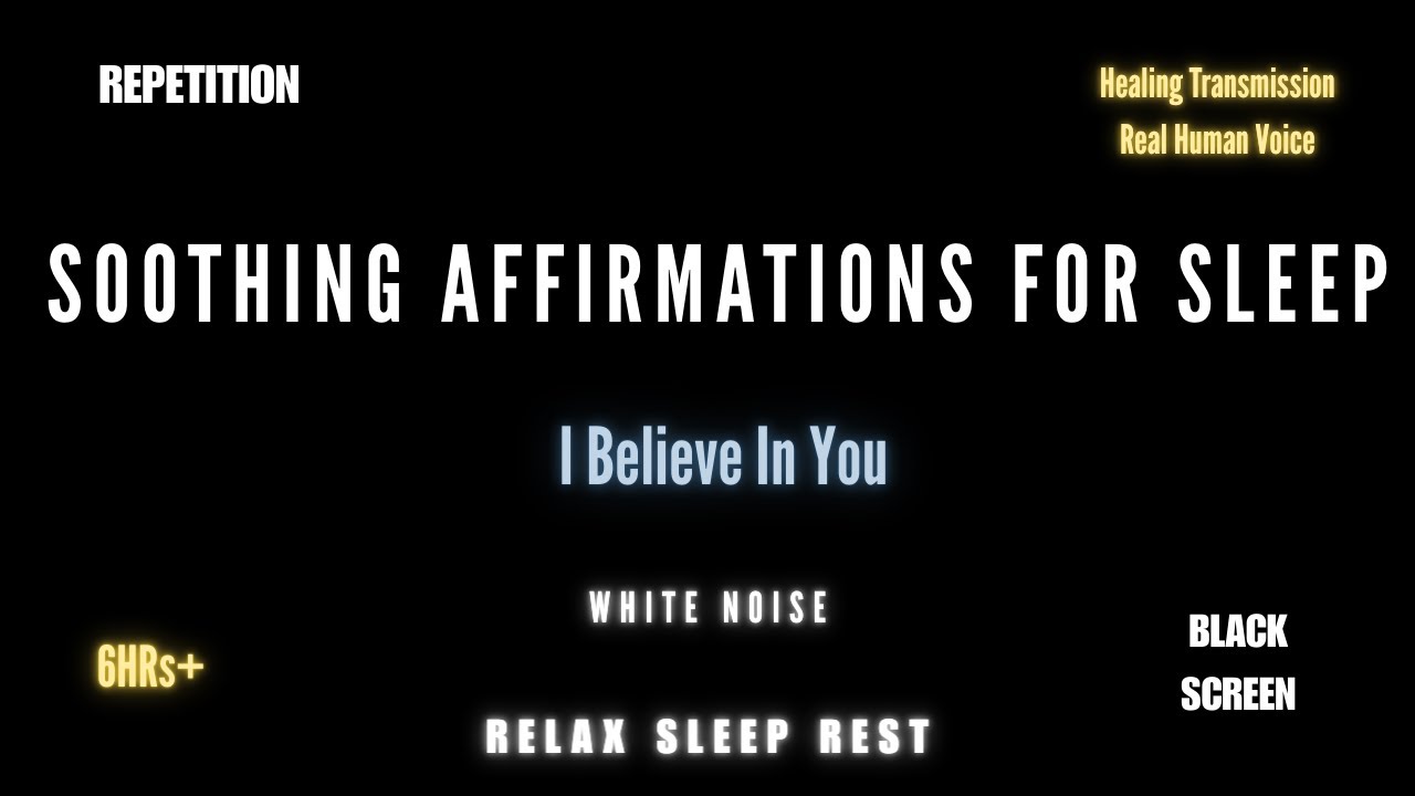 Healing Affirmations For souls with Childhood Trauma - White Noise For DEEP SLEEP