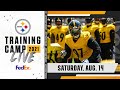 Pittsburgh Steelers Training Camp Live: August 14