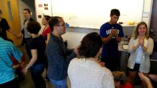 Rob Amchin's Level III Orff Teacher Training class performing a canon