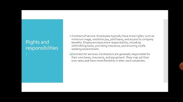 Difference between a contract of service and contract for services