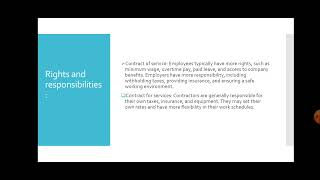 Difference between a contract of service and contract for services