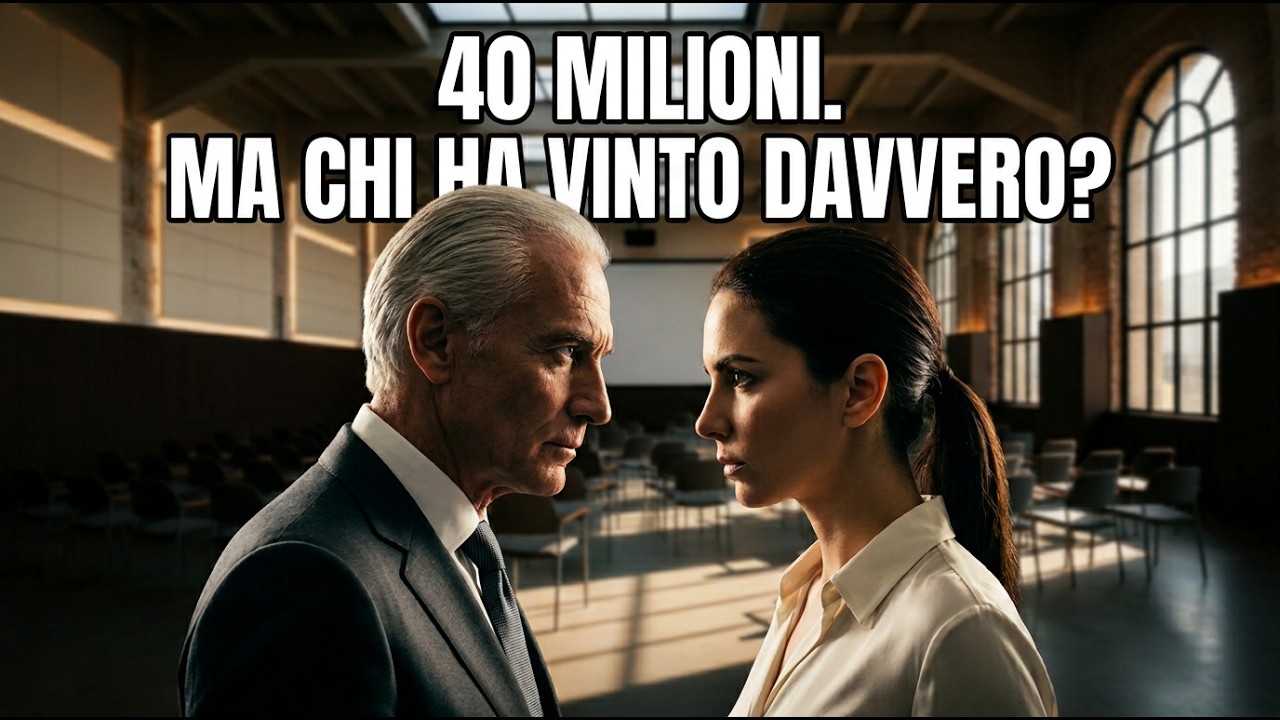 Lei ha vinto. Lui prende gli applausi...