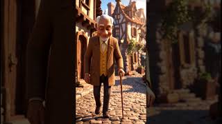 The man walking in the street pixar style 3d animation .animation # 3d#pixar#funny