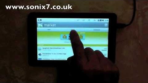 Sonix7 7" Android 2.1 Tablet - Android Market