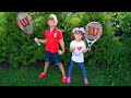 Arina with brother play Outdoor Games &amp; Activities for kids
