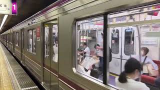 Osaka Metro谷町線22系愛車09編成八尾南行き発車シーン
