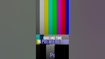 Bars and Tone in Premiere Pro Tutorial