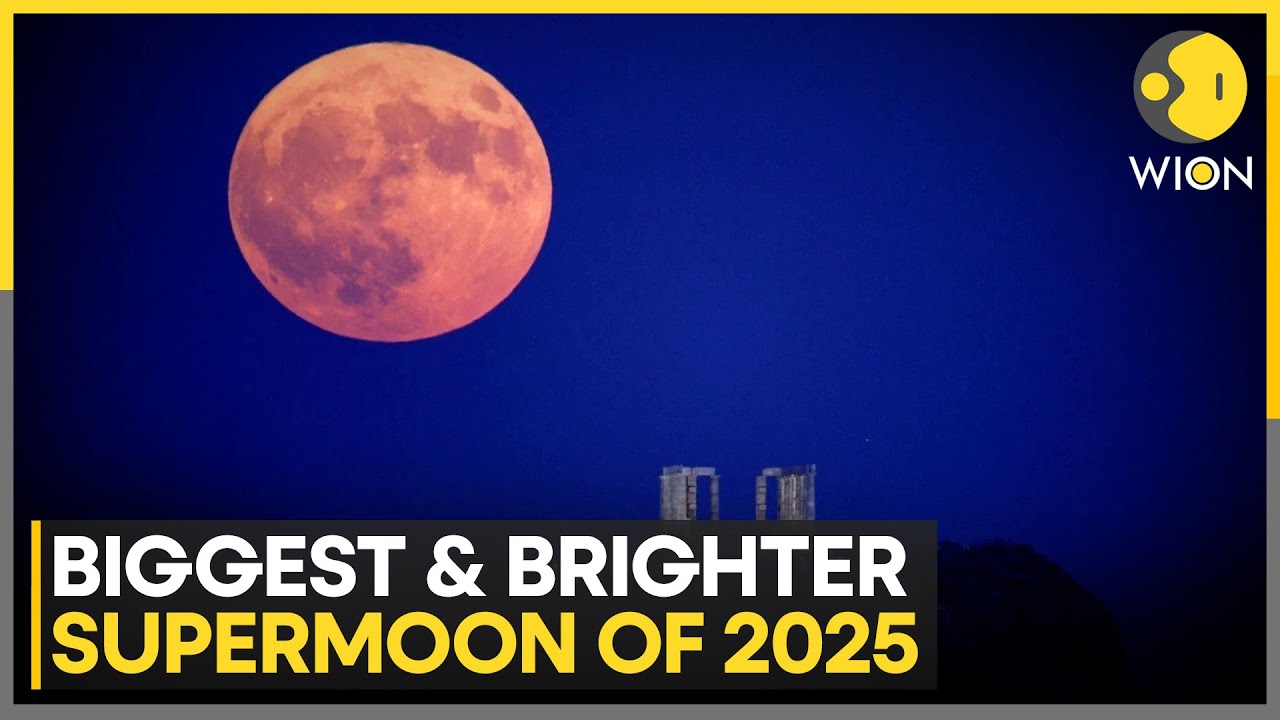 Biggest and Brightest Supermoon of 2025 Lights Up the Night Sky | WION ...