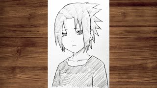 How To Draw SASUKE UCHIHA ANIME DRAWING || Easy Pencil Sketch || Anime Drawing