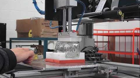 Table Top Series Tamp Labeler | Glass Jars