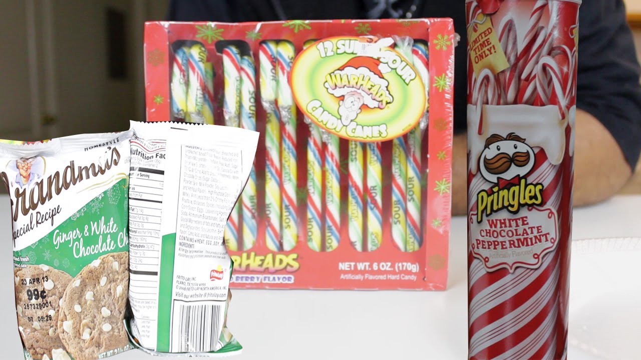 Peppermint Pringles,Warhead Candy Canes,Ginger Chocolate Cookies ...