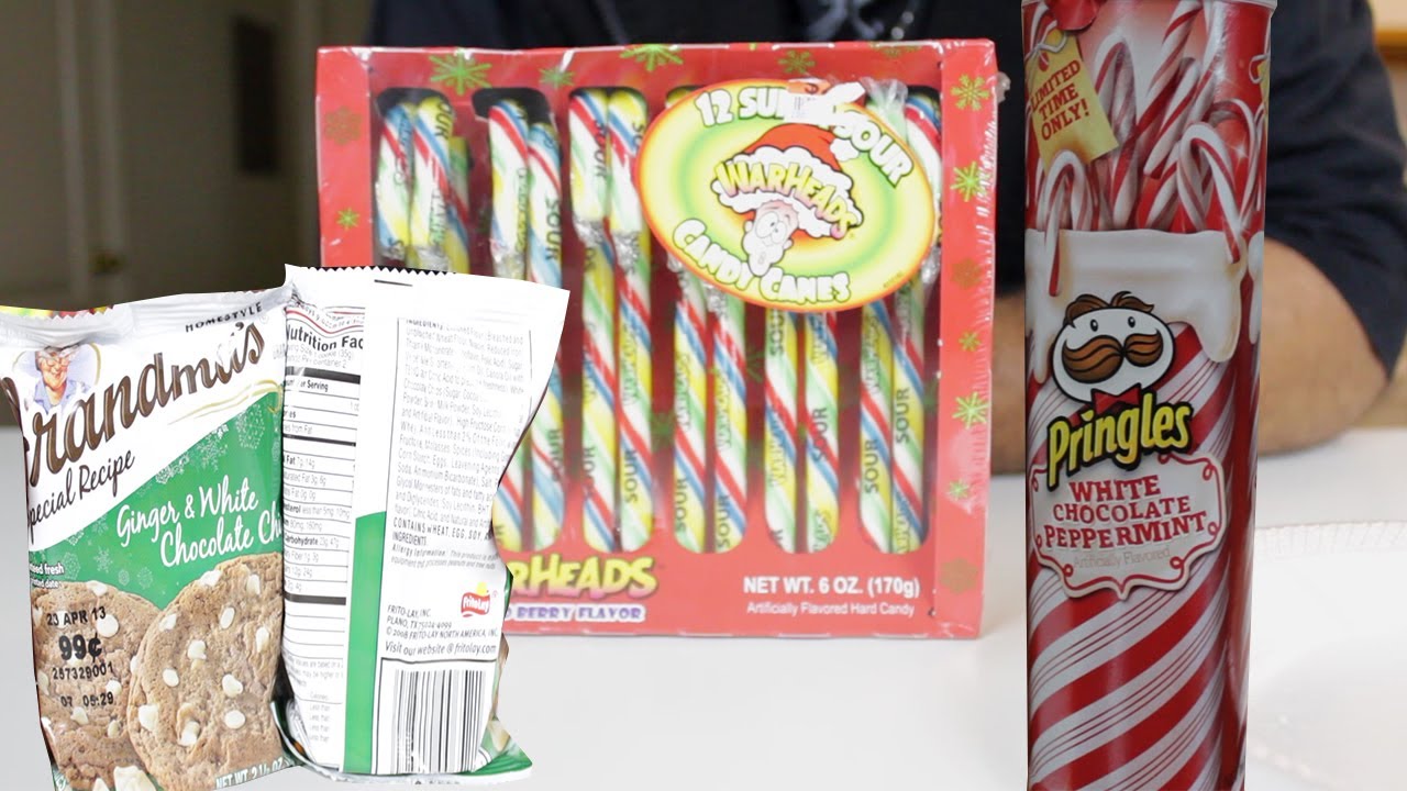 Peppermint Pringles,Warhead Candy Canes,Ginger Chocolate Cookies Acquired Taste Ep.57 YouTube