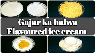 How to make gajar ka halwa flavoured ice cream in tamil/Flavoured ice cream/Suvaimigu Samayal