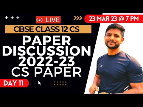 Paper Discussion | CBSE CS Python Class 12