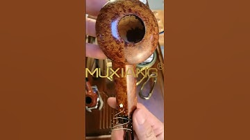 MUXIANG Freehand Smooth Bulldog Briarwood Tobacco Pipe with Saddle Stem