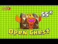 NEW RECORD! Open Gift Chest 55x in Clash of Clans