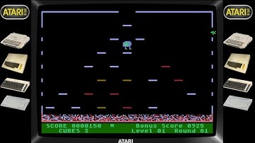 Q*Bert Clones Part II: Mr Cool for Atari 8 Bit and Commodore 64 Computers