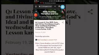 Q1 Lesson 8: Free Will, Love, and Divine Providence | God’s Ideal and Remedial Wills | wednesday |