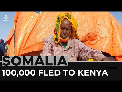 Somalia Drought: More than 100,000 people flee to Kenya