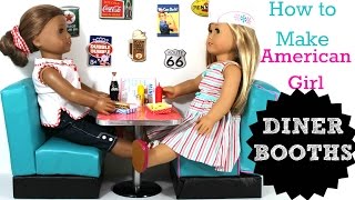 Learn how to make American Girl Doll Diner Booths. This doll Diner Booth craft is fun and easy to make. We love how nice our 