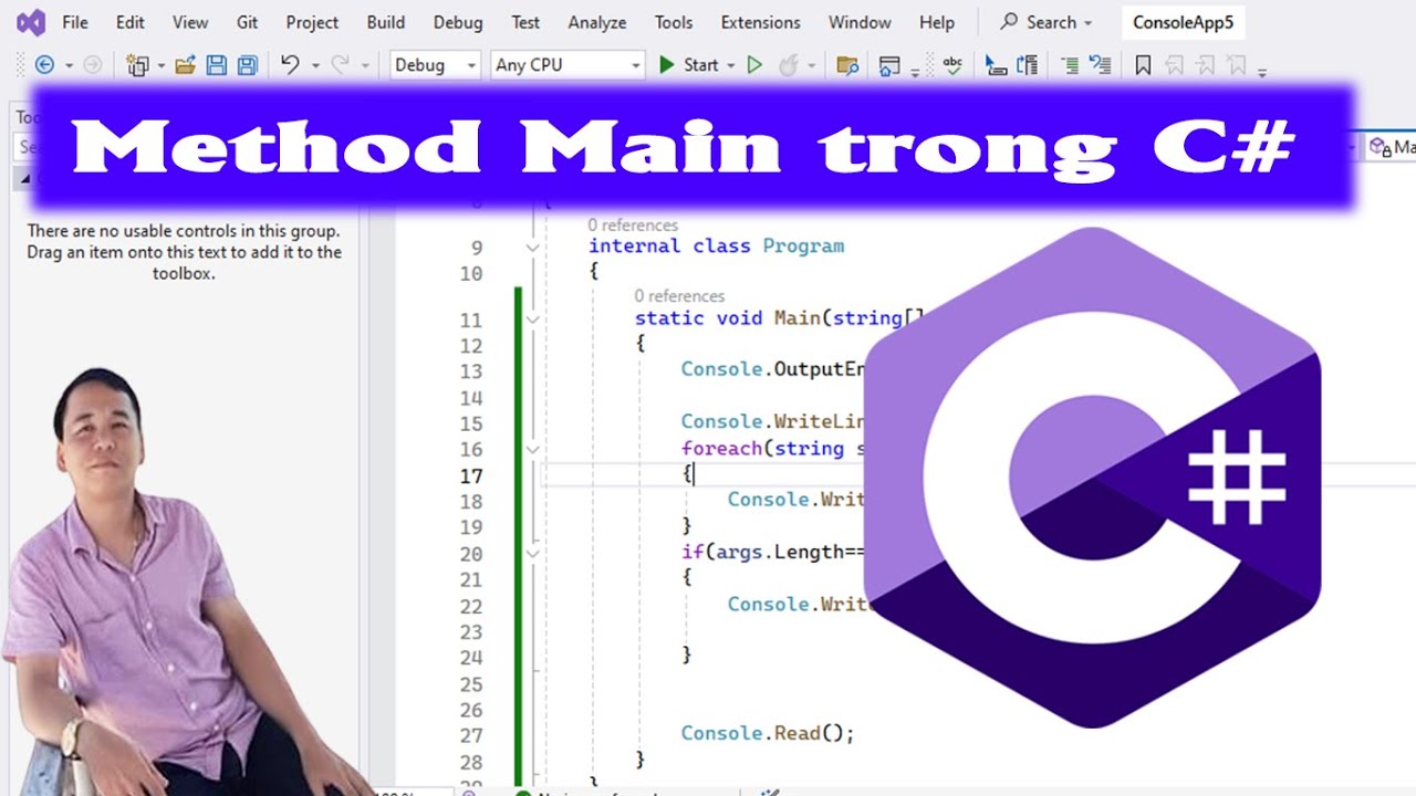 Csharp Main Hàm Main trong C# - Học CSharp cơ bản - YouTube