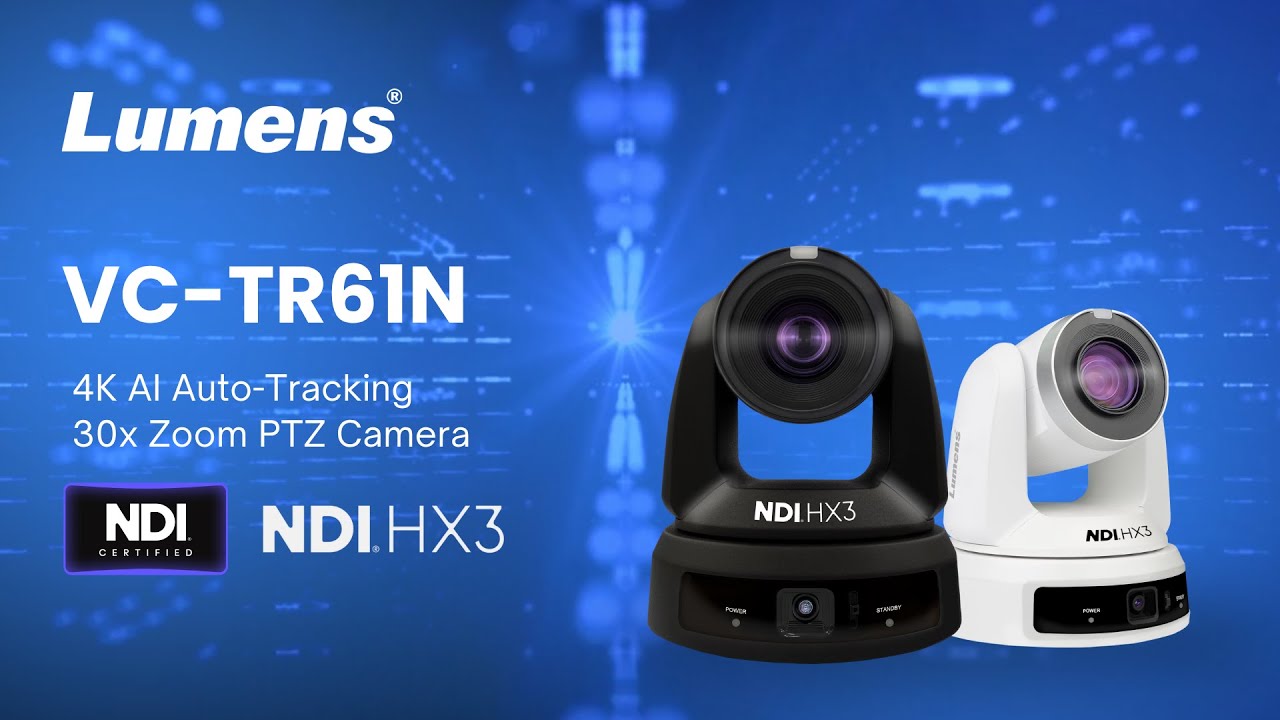 VC-TR61N 4K NDI HX3 AI オートトラッキング 30倍Zoom PTZカメラ | Lumens