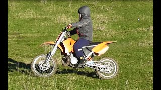 Обучение 6 Летнего Внука Вождению Мотоцикла Ктм 65 Sx По Горкам
