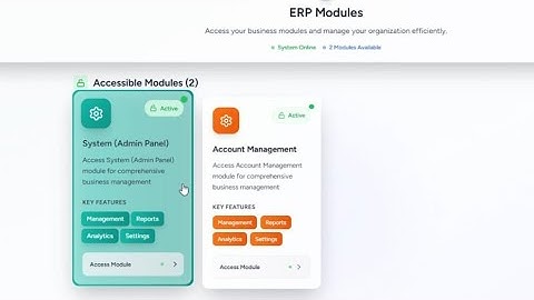 Customized ERP SaaS System DEMO (Laravel & React JS)