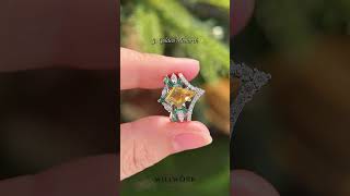 Faerie Duchess Amethyst Engagement Ring Set Enchanted Forest Inspired Bridal Ring