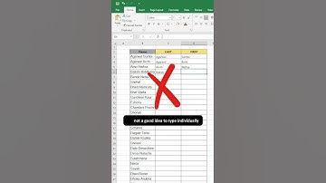 How do I sort first name and last name I MICROSOFT EXCEL #shorts