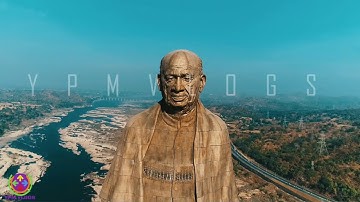 Statue of unity drone view / wrold