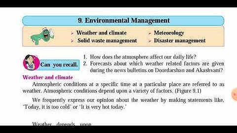 SSC Board/9th STD/Science Part II/Ls 9 Environmental Management/ Part- I