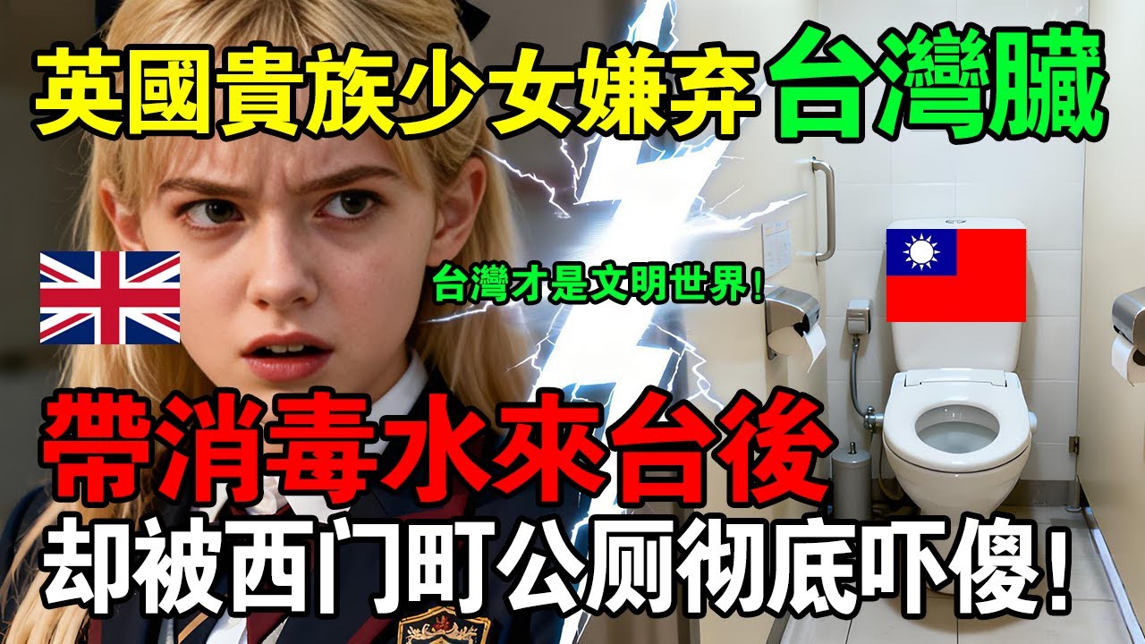 英國貴族少女嫌台灣髒？帶整箱消毒水來台「求生」，結果在西門町公廁被徹底嚇傻！#taiwan   #兩岸 #分享 #熱門 #英國