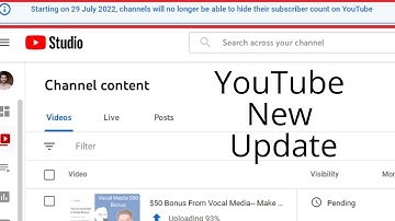 Starting on 29 July 2022, channels will no longer be able to hide their subscriber count on YouTube