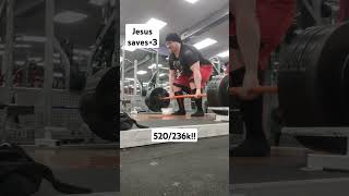 520 Pull Deadlifts 236 Kilos