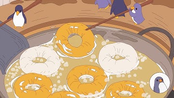 Penguins Make Donuts【cooking animated film】