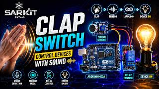 Arduino Mega Clap Switch Project | Control LED with Sound Sensor (Beginner Friendly)