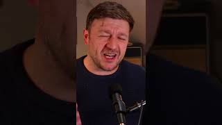 Middle aged man writes music